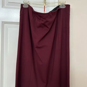 Ann Taylor Deep Burgundy Pencil Skirt